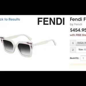 Fendi | Accessories | Fendi Square Summer White With Light  display picture 2